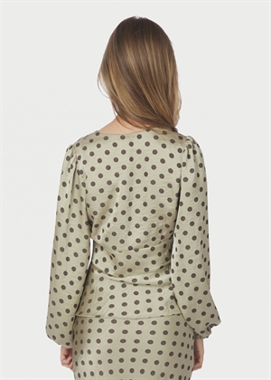Jellima dotted bluse Pistachio Neo Noir 